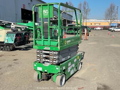 2016 Genie GS-1930 19' Electric Scissor Lift Mobile Aerial Work Platform bidadoo