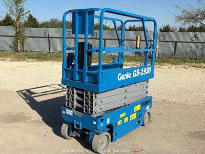 2017 Genie GS-1930 19' Electric Scissor Lift Man Aerial Platform Manlift bidadoo
