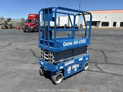 2021 Genie GS-1930 19' Electric Scissor Lift Man Aerial Platform bidadoo