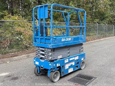 2019 Genie GS-1930 19' Electric Scissor Lift Man Aerial Platform MEWP bidadoo