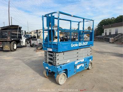 2017 Genie GS-2632 26' Electric Scissor Lift Man Mobile Aerial Platform bidadoo