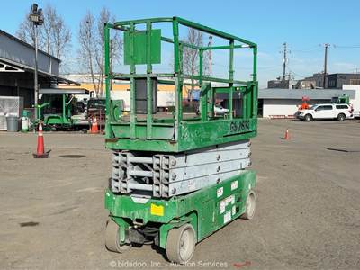 2016 Genie GS-2632 26' Electric Scissor Lift Man Aerial Work Platform bidadoo