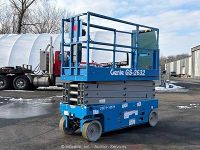 2016 Genie GS-2632 26' Electric Scissor Lift Man Aerial Platform 24V DC bidadoo