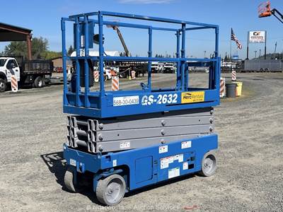 2016 Genie GS-2632 26' Electric Scissor Lift Man Aerial Platform Manlift bidadoo