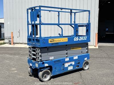 2018 Genie GS-2632 26' Electric Scissor Lift Man Aerial Platform Manlift bidadoo