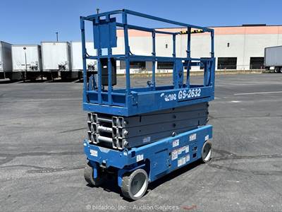 2013 Genie GS-2632 26' Electric Scissor Lift Man Aerial Platform Manlift bidadoo