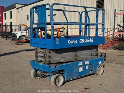 2017 Genie GS-2646 26' Electric Scissor Lift Man Aerial Platform Manlift bidadoo