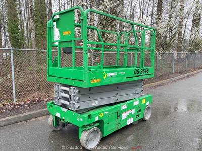 2017 Genie GS-2646 26' Electric Scissor Lift Man Aerial Platform bidadoo