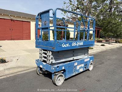 2016 Genie GS-2646 26' Electric Scissor Lift Mobile Aerial Work Platform bidadoo