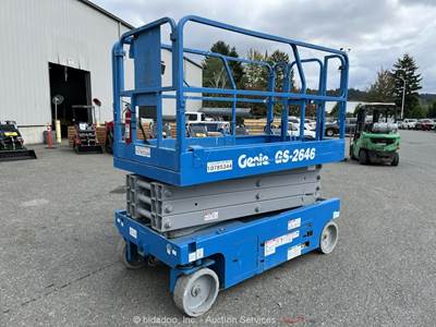 2018 Genie GS-2646 26' Electric Scissor Lift Man Aerial Platform Manlift bidadoo