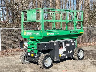 2019 Genie GS-2669 RT 26' 4WD Rough Terrain Scissor Lift Man Aerial D/F bidadoo