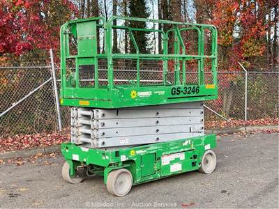 2016 Genie GS-3246 32' Electric Scissor Lift Man Aerial Work Platform bidadoo