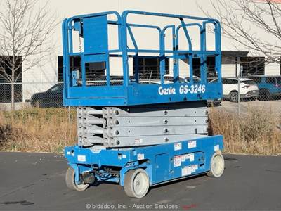 2014 Genie GS-3246 32' Electric Scissor Lift Man Aerial Platform Manlift bidadoo