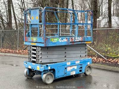 2016 Genie GS-3246 32' Electric Scissor Lift Mobile Aerial Platform bidadoo