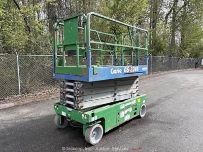2016 Genie GS-3246 32' Electric Scissor Lift Elevate Man Aerial Platform bidadoo
