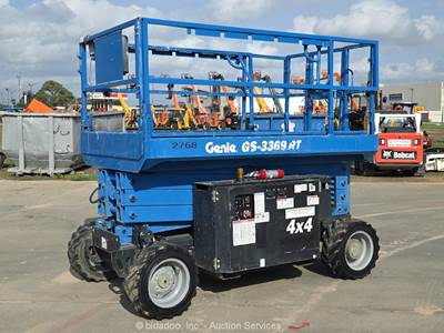 2017 Genie GS-3369 33' 4WD Diesel Rough Terrain Scissor Lift Man Aerial bidadoo