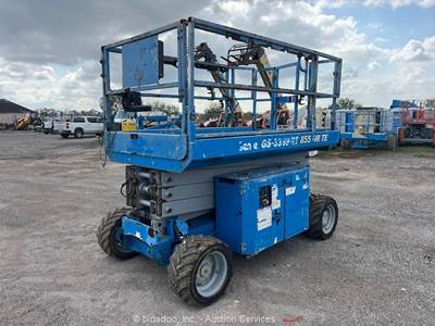 2013 Genie GS-3369 RT 33' 4WD Rough Terrain Scissor Lift Aerial Platform bidadoo