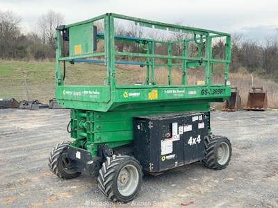 2016 Genie GS-3369RT 33' 4WD Diesel Rough Terrain Scissor Manlift Aerial bidadoo
