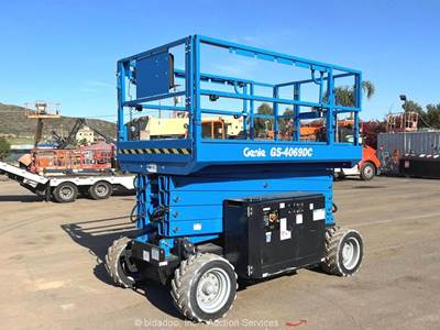2022 Genie GS-4069 DC 40' Rough Terrain Electric Scissor Lift Man Aerial bidadoo