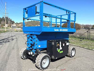 2022 Genie GS-4069 DC 40' Rough Terrain Electric Scissor Lift Man Aerial bidadoo
