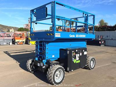 2022 Genie GS-4069 DC 40' Rough Terrain Electric Scissor Lift Man Aerial bidadoo