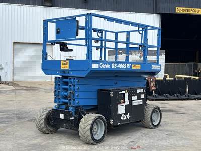 2019 Genie GS-4069 RT 40’ 4WD Diesel Rough Terrain Scissor Lift Man bidadoo