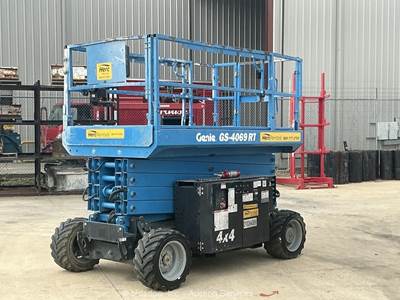 2018 Genie GS-4069 RT 40’ 4WD Diesel Rough Terrain Scissor Lift Man bidadoo