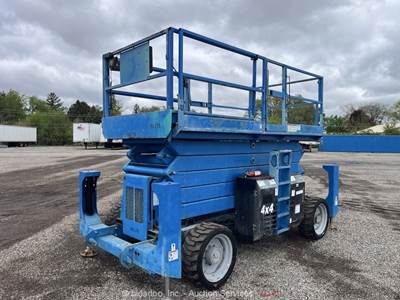 2015 Genie GS-5390 53' 4WD Diesel Rough Terrain Scissor Lift Man Aerial bidadoo