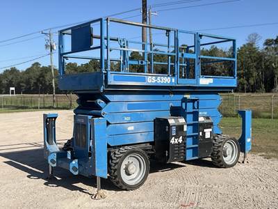 2015 Genie GS-5390 53' 4WD Diesel Rough Terrain Scissor Lift Man Aerial bidadoo