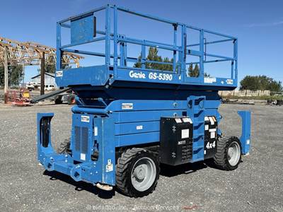 2017 Genie GS-5390 53' 4WD D/F Rough Terrain Scissor Lift Aerial Manlift bidadoo