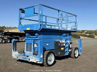 2017 Genie GS-5390 53' 4WD Diesel Rough Terrain Scissor Lift Man Aerial bidadoo
