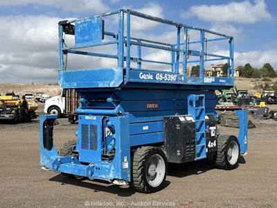 2017 Genie GS-5390 53' 4WD Diesel Rough Terrain Scissor Lift Man Aerial bidadoo