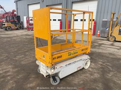2019 Hybrid HB1230 12' Electric Scissor Lift Mobile Aerial Work Platform bidadoo