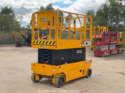 2023 JCB S3246E 32' Electric Scissor Lift Man Aerial Platform Manlift bidadoo