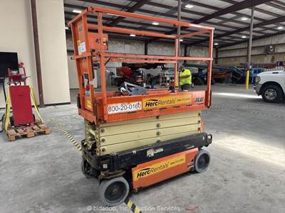 2018 JLG 1932R 19' Electric Scissor Lift Mobile Aerial Work Platform bidadoo