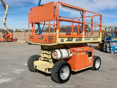 2018 JLG 260MRT 26' 4WD Dual Fuel Rough Terrain Scissor Lift Man Aerial bidadoo