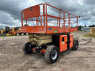 2018 JLG 330LRT 33' 4WD Diesel Rough Terrain Scissor Lift Manlift Aerial bidadoo