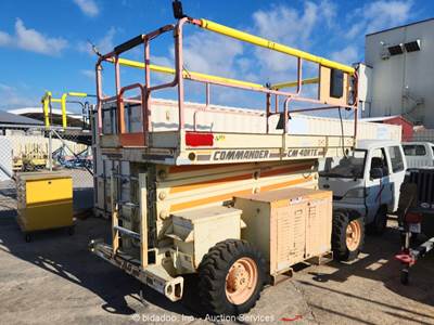 JLG CM-40RTE 40' Electric Rough Terrain RT Scissor Lift Aerial Platform bidadoo