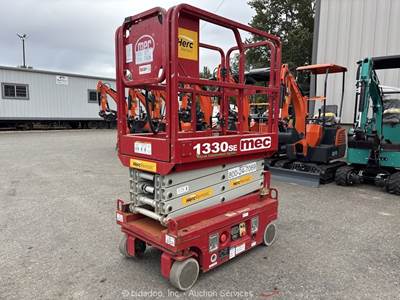 2019 MEC 1330 SE 13' Electric Scissor Lift Man Aerial Platform LCS 24V bidadoo