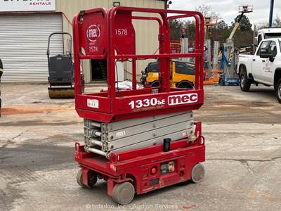 2020 MEC 1330SE 13' Electric Scissor Lift Man Aerial Platform Manlift bidadoo