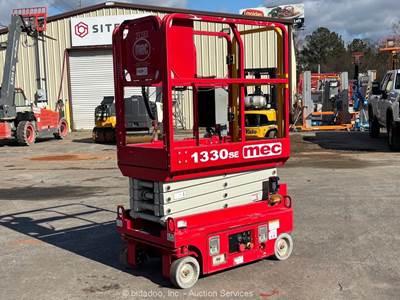 2023 MEC 1330SE 13' Electric Scissor Lift Man Aerial Platform Manlift bidadoo