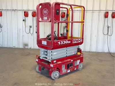 2023 MEC 1330SE 13' Electric Scissor Lift Man Mobile Aerial Platform bidadoo