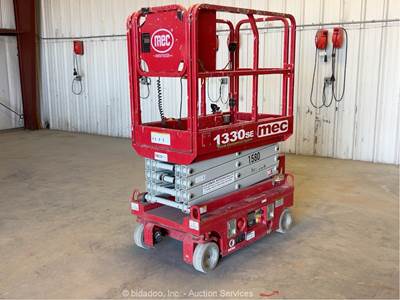 2020 MEC 1330SE 13' Electric Scissor Lift Man Aerial Platform Manlift bidadoo
