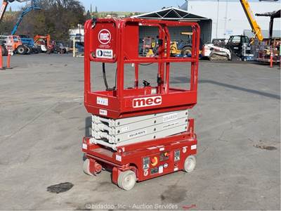 2017 MEC 1330SE 13' Electric Scissor Lift Man Aerial Work Platform bidadoo