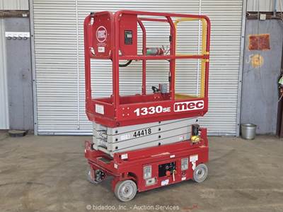 2023 MEC 1330SE 13' Electric Scissor Lift Man Aerial Platform Manlift bidadoo