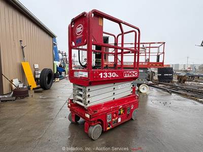 2016 MEC 1330SE 13’ Electric Scissor Lift Man Aerial Platform Manlift bidadoo