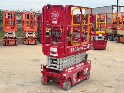 2023 MEC 1330SE 13’ Electric Scissor Lift Mobile Aerial Work Platform bidadoo