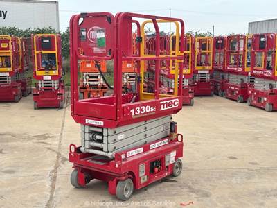 2023 MEC 1330SE 13’ Electric Scissor Lift Mobile Aerial Work Platform bidadoo