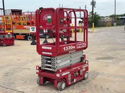 2020 MEC 1330SE 13’ Electric Scissor Lift Mobile Aerial Work Platform bidadoo