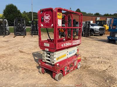2018 MEC 1330SE 13’ Electric Scissor Lift Mobile Aerial Work Platform bidadoo
